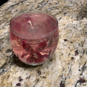 Decorative candle with flowers